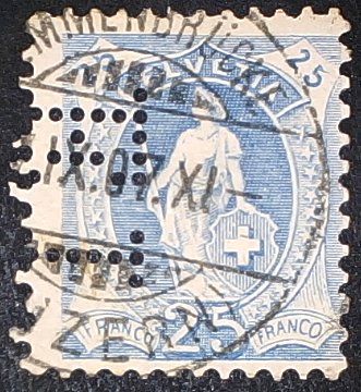 Tous les timbres: Perfin   32 – D'occasion à Opfikon par webstar30
