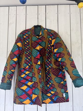 2 in 1 Übergangsjacke aus Afrikanischem Stoff