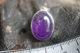 Amethyst   Uruguay  Anhänger Dark Violette     925 Silber