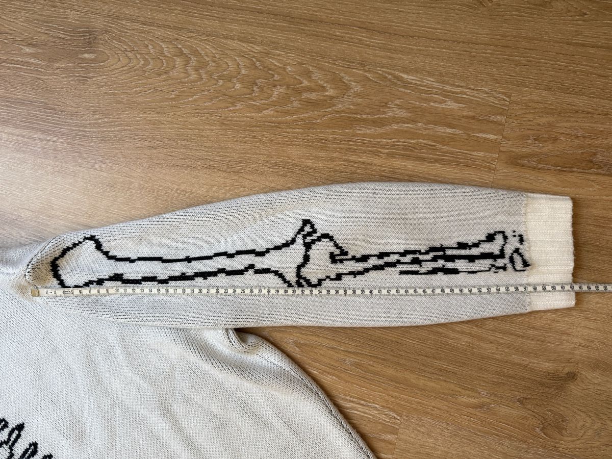 Maglioni & Felpe: Pull maille oversize blanc motif squelette Trap, t. M – Usato da Tavannes venduto da Thriftshop 3