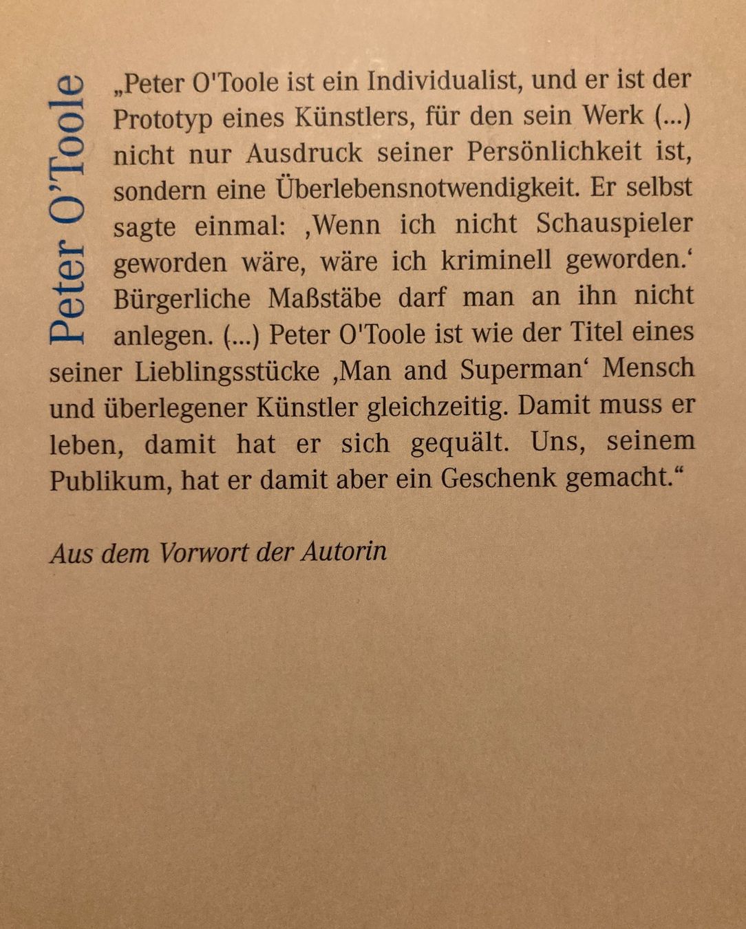Libri: Peter O'Toole - Ein Portrait - Lawrence von Arabien - Buch – Usato da Stans venduto da canberra04 1