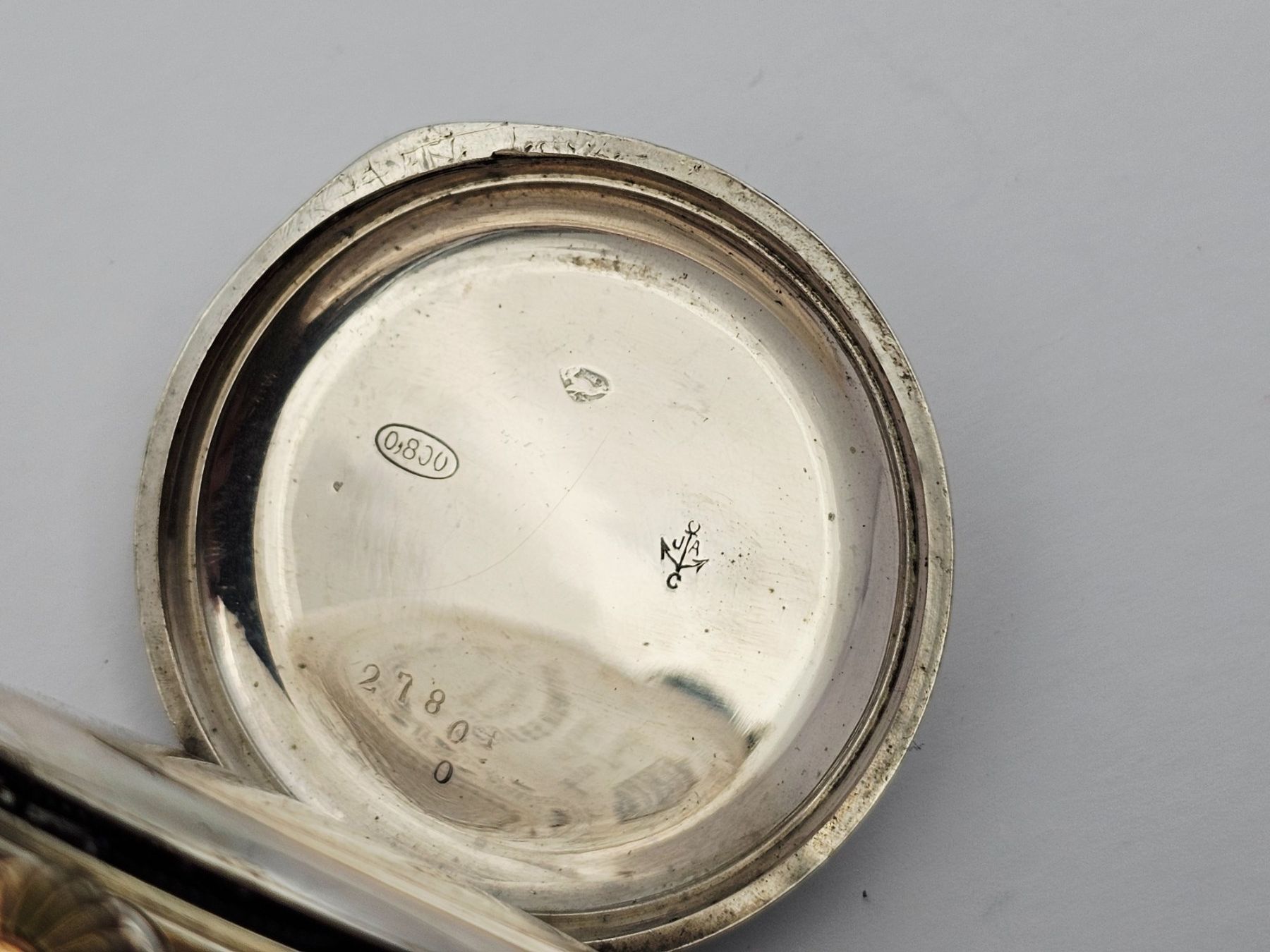 Orologi: Antike Savonette Taschenuhr 800 Silber – Usato da Bassersdorf venduto da AnkerWatch 8