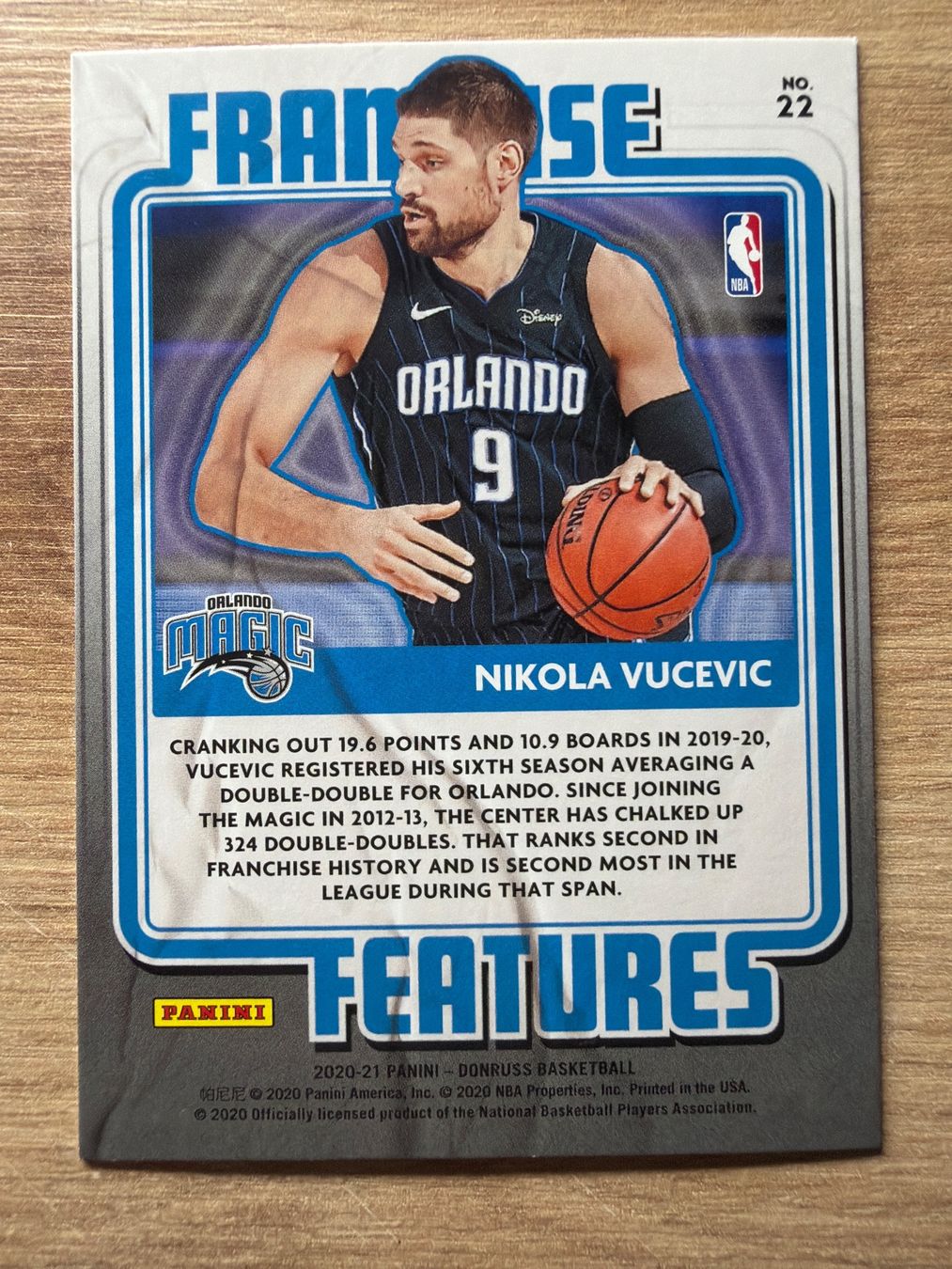 Cartoline: NBA Nikola Vucevic Franchise Features – Usato da Netstal venduto da Clutch79Cardz 1