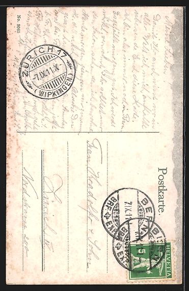 Cartoline postali: Bern, Aarbergergasse mit Ryfflibrunnen – Usato da Berlin venduto da bartko-reher 1