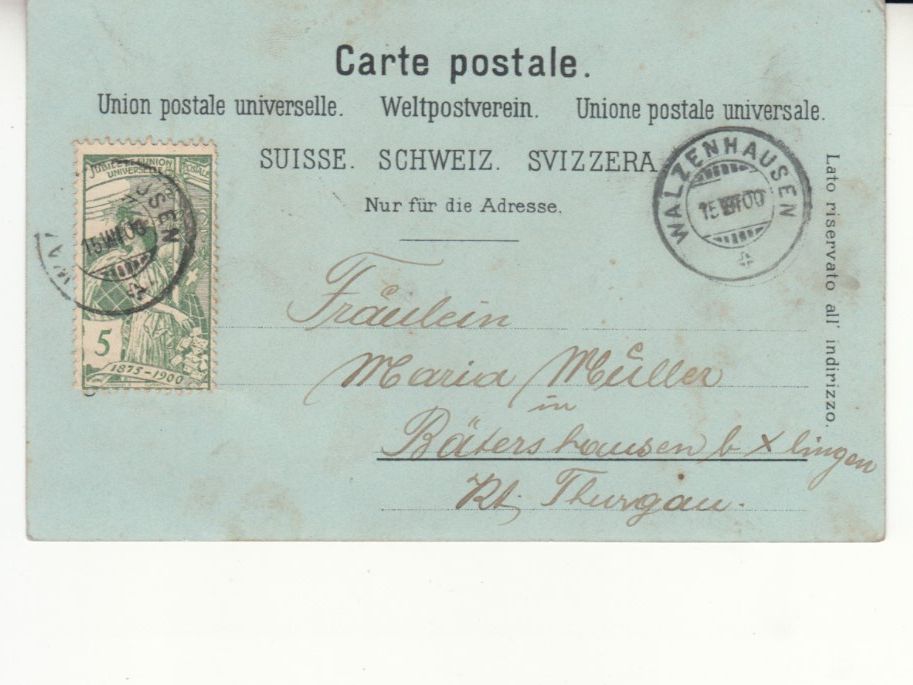 Cartoline postali: Heiden mit SBK 77A, 1900 – Usato da Bürglen TG venduto da StampGraf 1