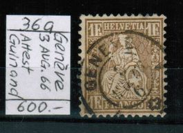 Si.Helvetia Nr.36a - Attest Guinand