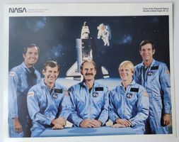 Super NASA Crew Foto STS-41-C / 6.4.1984 / 39 Jahre alt! RR