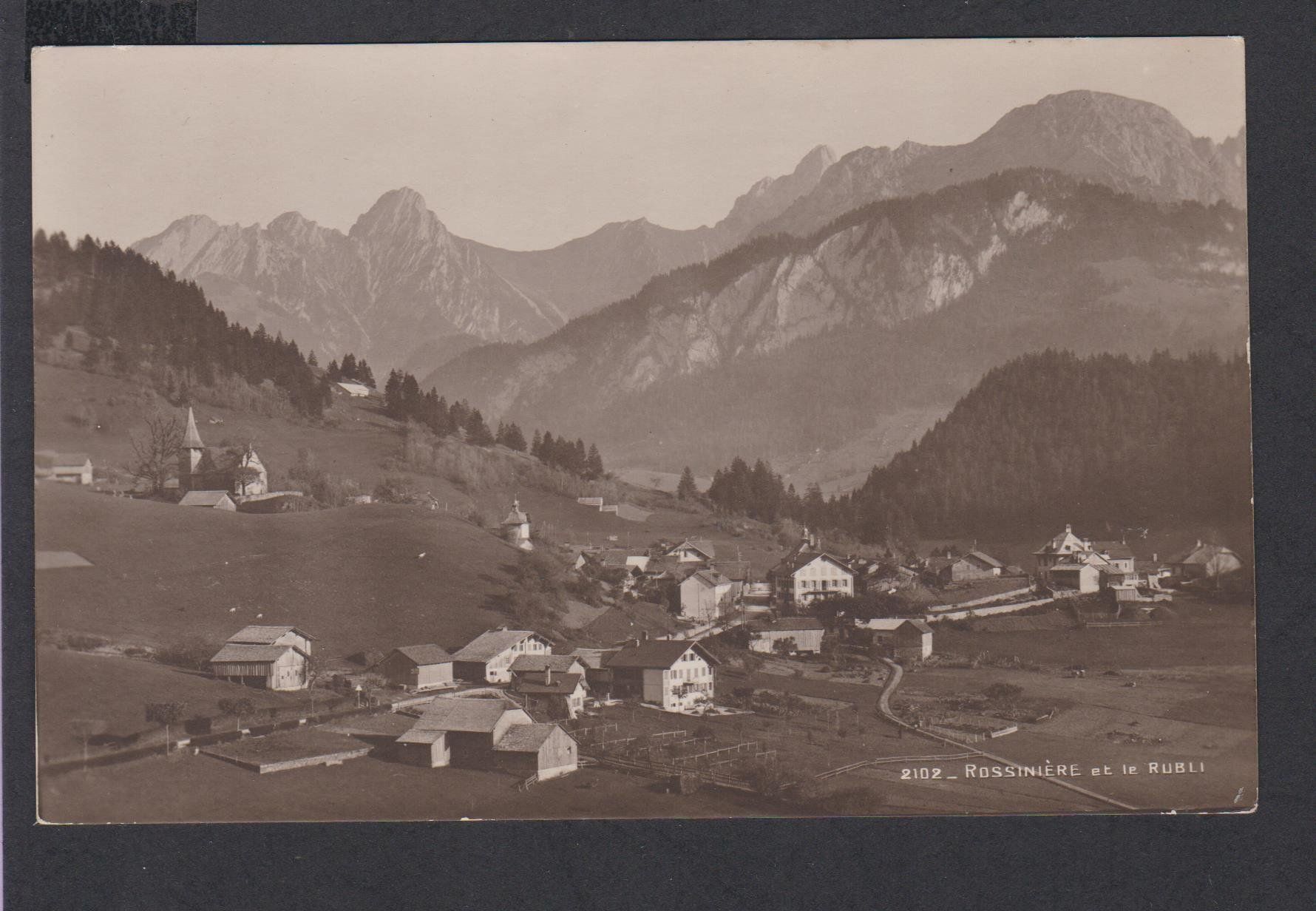 Cartoline postali: Rossinière mit Rubli  VD  -   alte Ansichtskarte ** – Usato da Vitznau venduto da Ropaku