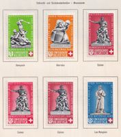 1940-1967, PRO PATRIA Sammlung ungebraucht +Vierer +E'marken