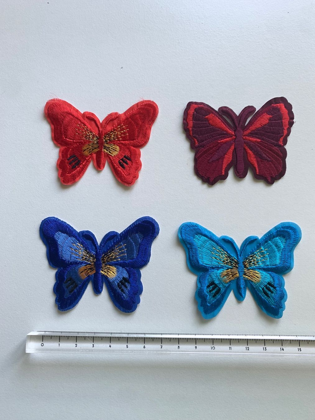 Toppe: 4x Schmetterling sommervogel Aufnäher patch Bügelbilder – Nuovo (secondo la descrizione) da Winterthur venduto da Doha20 1