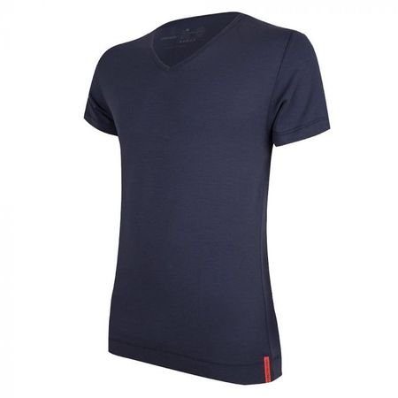 Undiemeister® Blaues Slim Fit T-Shirt V-Ausschnitt - Gr. L