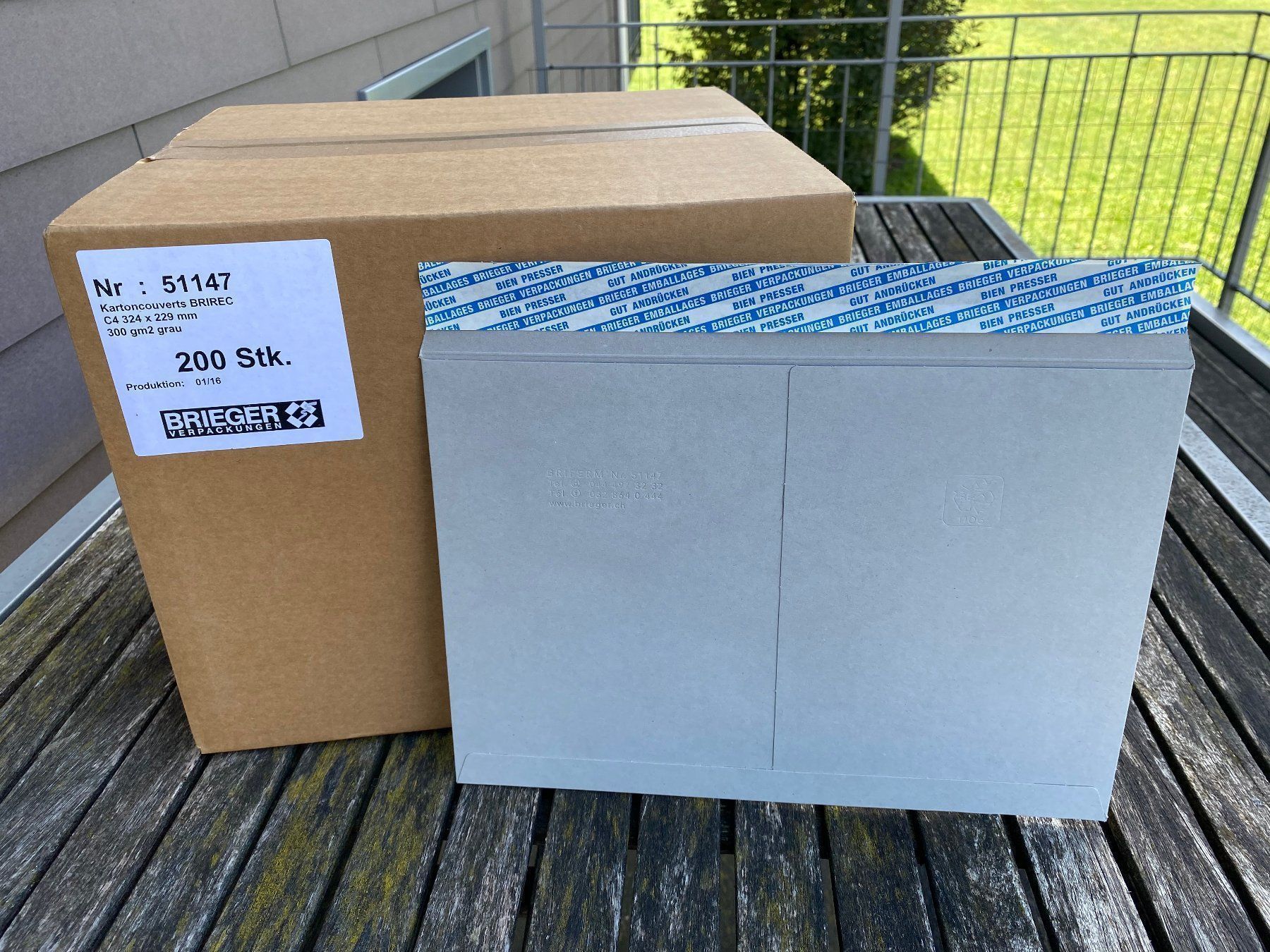 Buste & buste per spedizione: Brieger Kartoncouverts C4 Grau - 200 Stück – Nuovo e nell'imballaggio originale da Eschenbach SG venduto da Sums 1