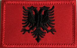 Badge Albanien T-Shirt Doppeladler Klettverschluss Aufnäher
