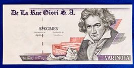**Specimen Varinota De La Rue Giori S.A. Beethoven UNZ**