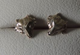 Wolf Silber 925 Ohrstecker 6 mm