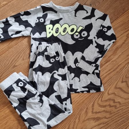 Kinder Pyjama, Fledermaus Muster, Grösse 98/104!