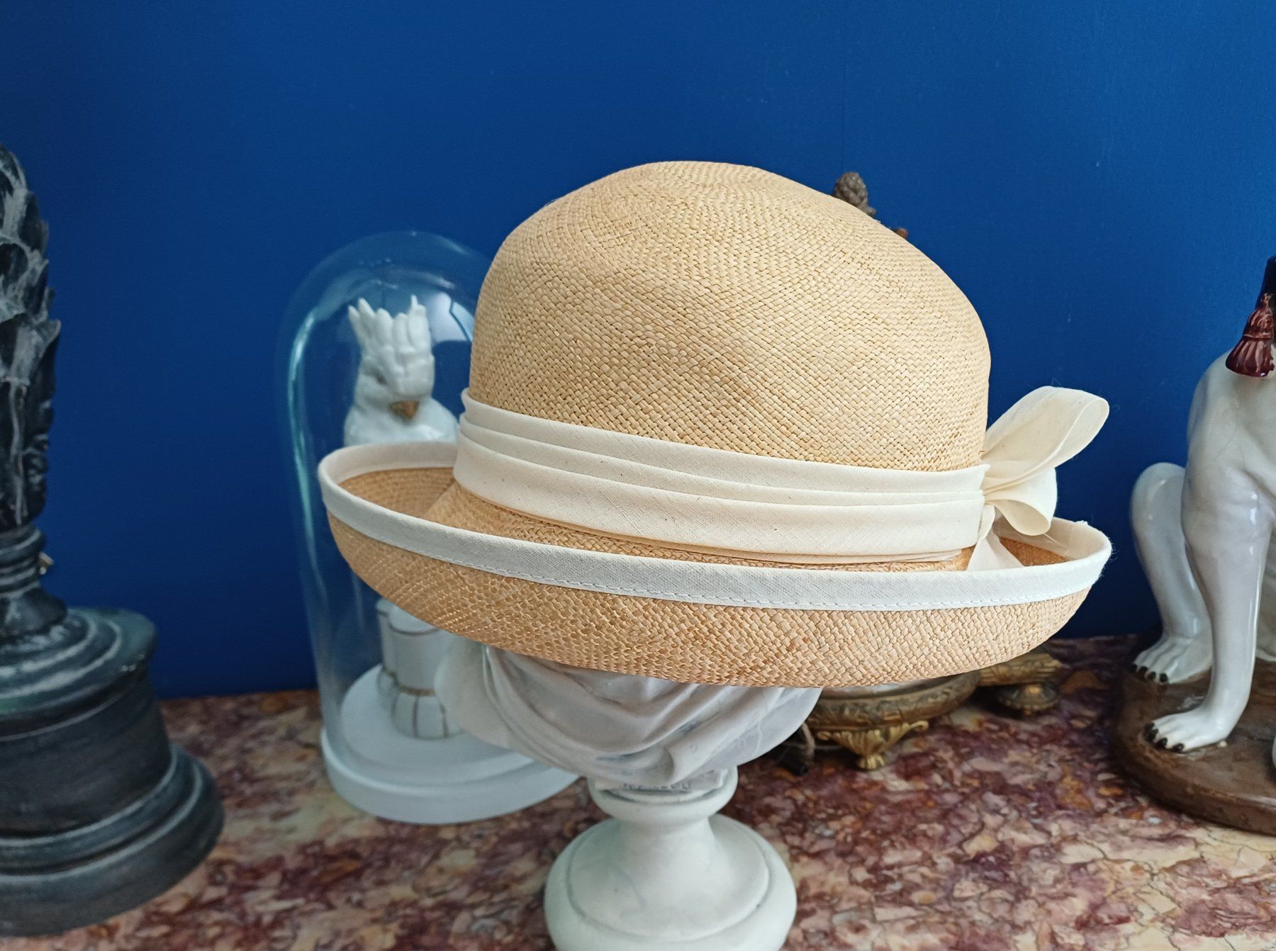 Copricapi, berretti & cappellini: Klassisch eleganter Sommerhut Gr.56/ 57 – Usato da Romanshorn venduto da Hanibal424 3