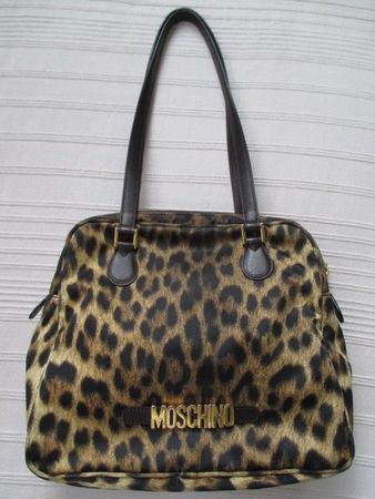 Moschino - 90s Vintage Redwall Leopard Print Tasche