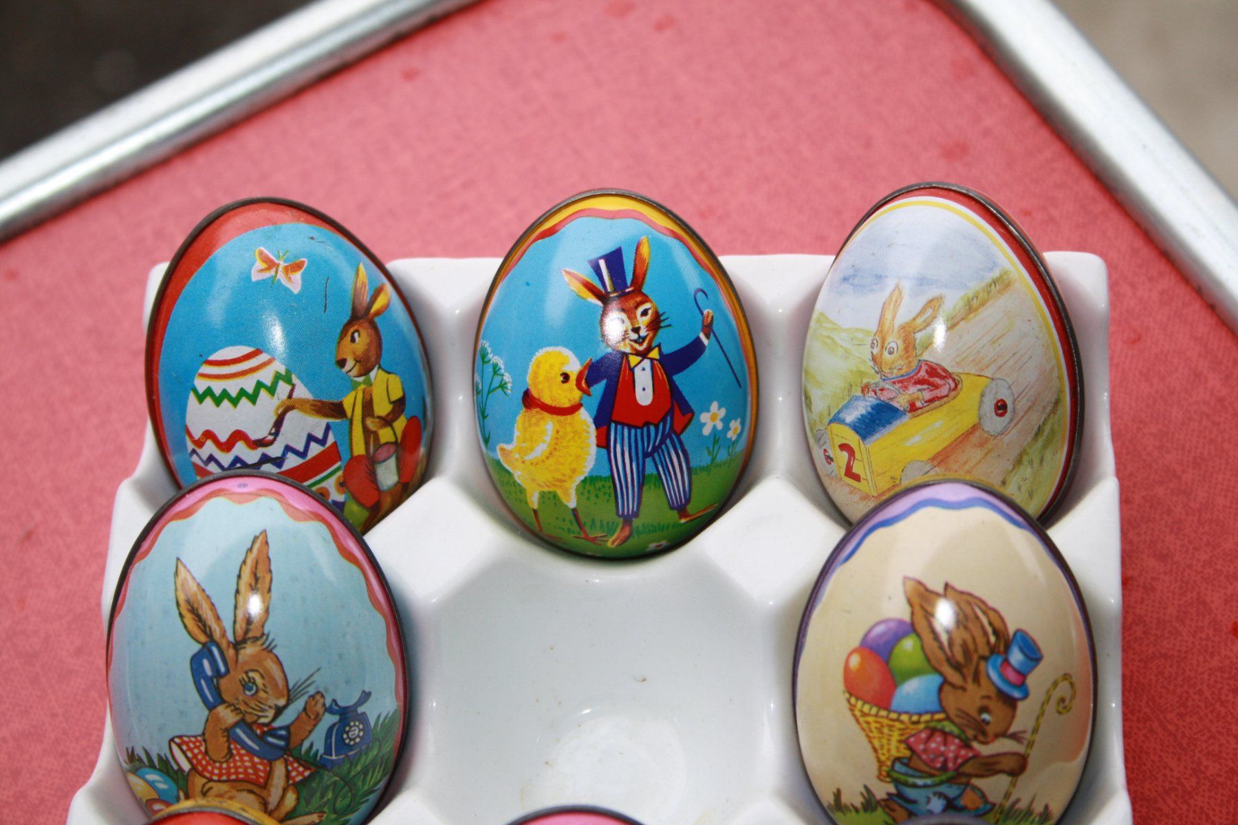 Tutte le decorazioni: 8 VINTAGE BLECH OSTEREIER EIER – Usato da Wauwil venduto da Pneuedy 2