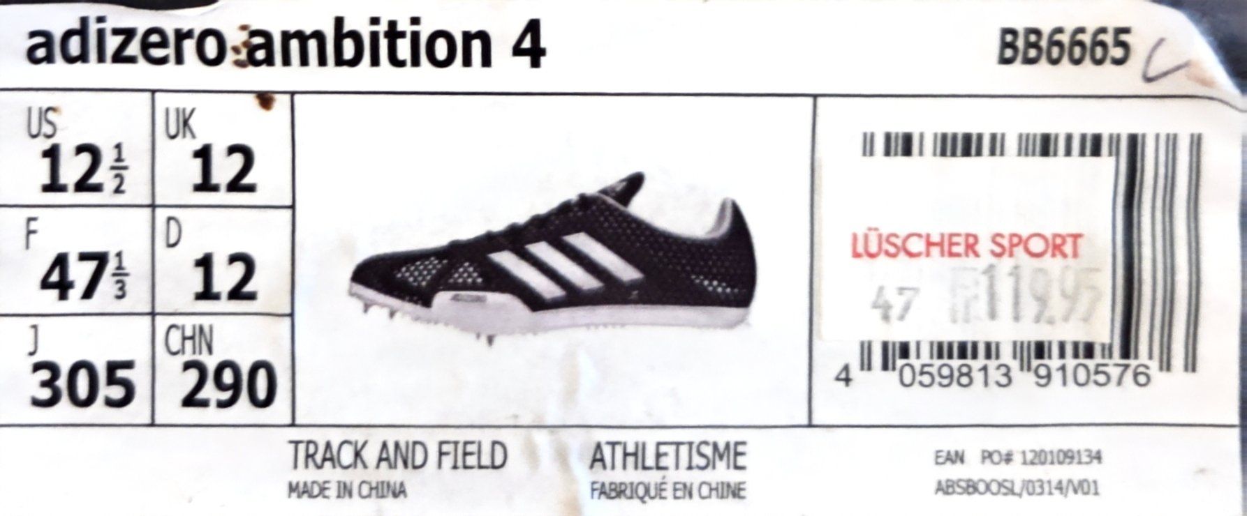 Adidas Scarpe da uomo: Adidas adizero ambition 4 – Usato da Weinfelden venduto da TheWredny