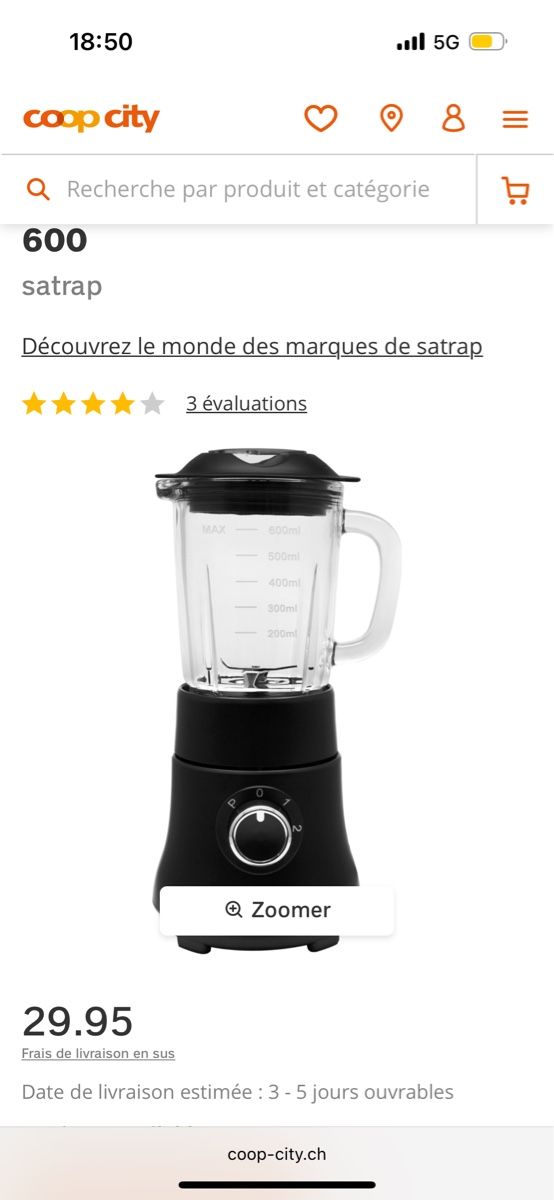 Elettrodomestici da cucina: Blender Satrap – Nuovo (secondo la descrizione) da Zürich venduto da mbu_5f9r