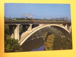 Eisenbahn SBB Pendelzug Viadukt bei Bern 1986