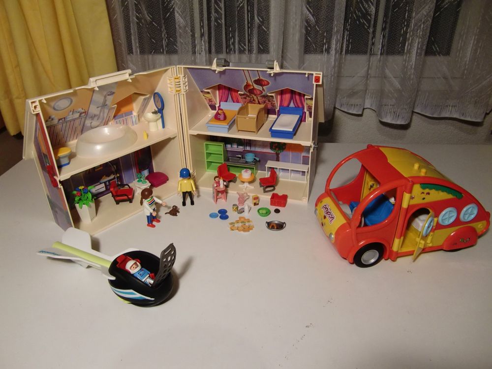  Playmobil Haus zum Mitnehmen Puppenhaus / Rakete / Camper 