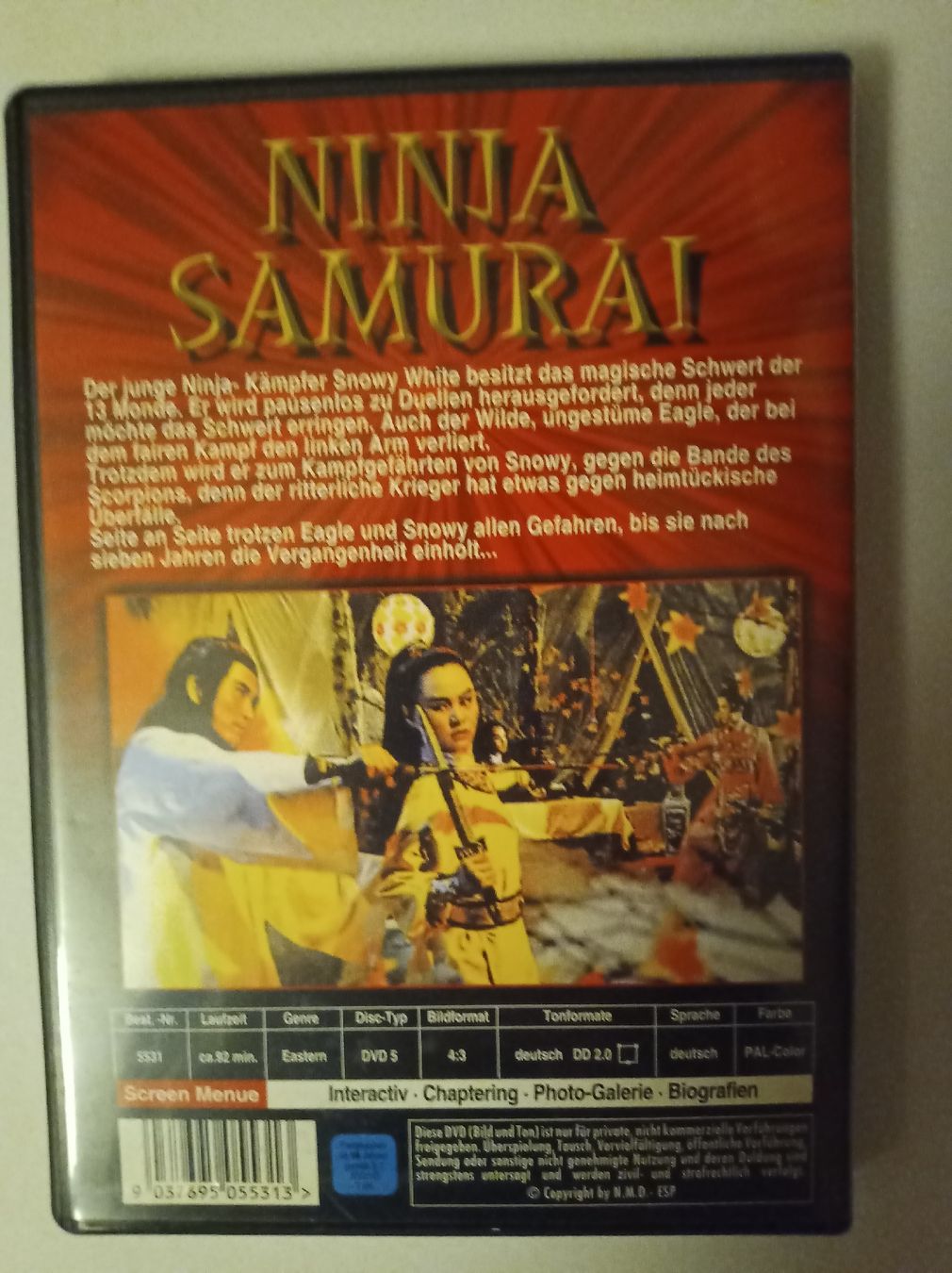 Alle DVDs: DVD Ninja Samurai - Das Schwert der Rache – Gebraucht aus Tann von Veebee6 1