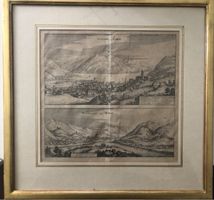 M.Merian Original. Kupferdruck Lugano-Bellinzona