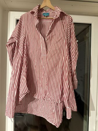 Peplum Bluse Grösse L gestreift
