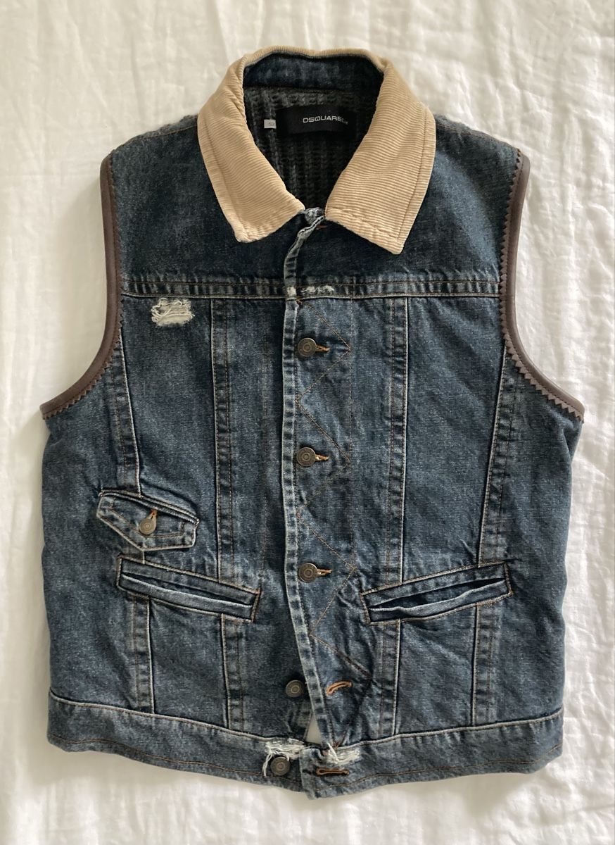 Dsquared2 Gilet & Giacche: Dsquared2 Herrenweste Denim und Strick 52 – Usato da Zürich venduto da mainau16