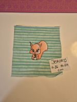 Jersey Stoff Panel 24x26cm zum nähen
