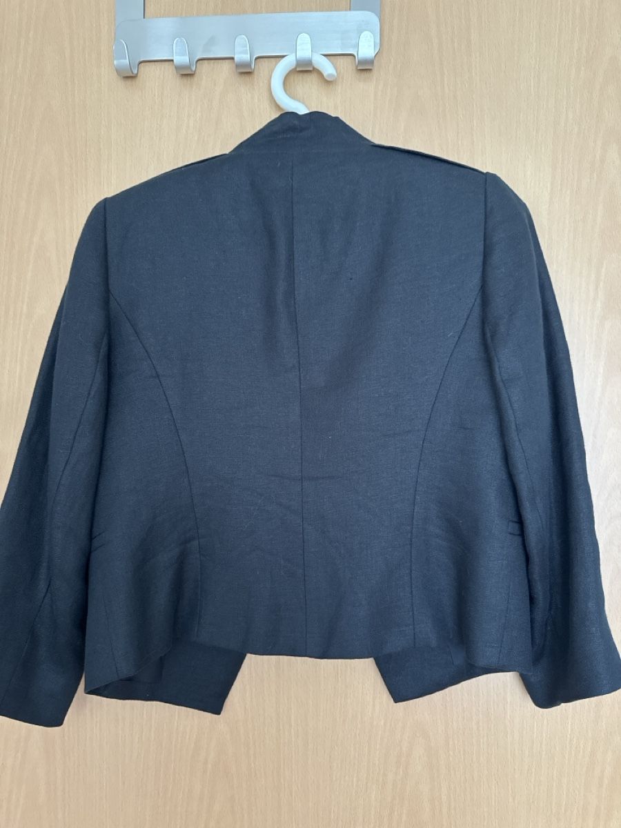 Giacche: Schwarze Leinenjacke Damen – Usato da Maisprach venduto da eli_kr8d 3