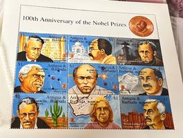 Nobelpreis Briefmarken Antigua
