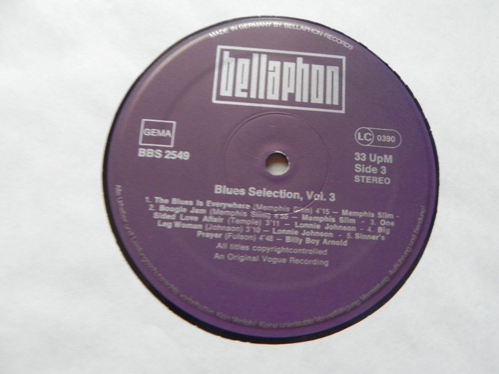 Doppel LP Blues Selection Vol. III 1978 mit 10 Interpreten (Gebraucht ...