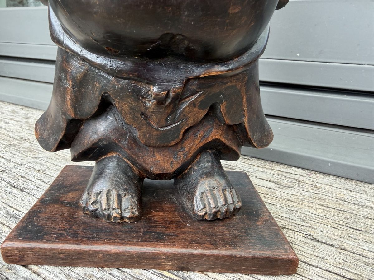 Statuette: Holzfigur lachender Buddha – Usato da Männedorf venduto da palladio 6