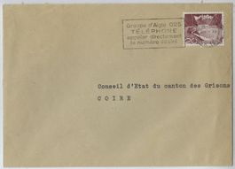 Brief mit Maschinenstempel 1.40 fr Lausanne 1950