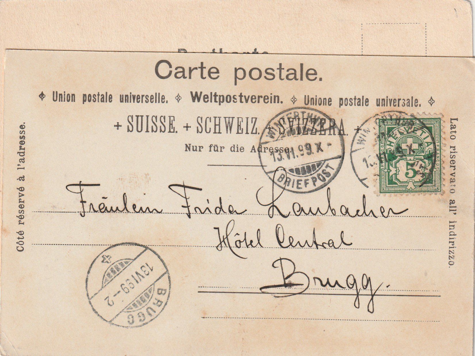 Cartes postales: 2 Ak Winterthur Bahnhof – D'occasion à Rorschacherberg par fratovi2 1