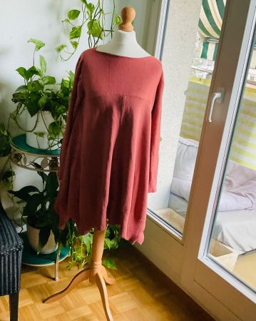 Géniale tunique oversize orange TRICOBEL Lagenlook