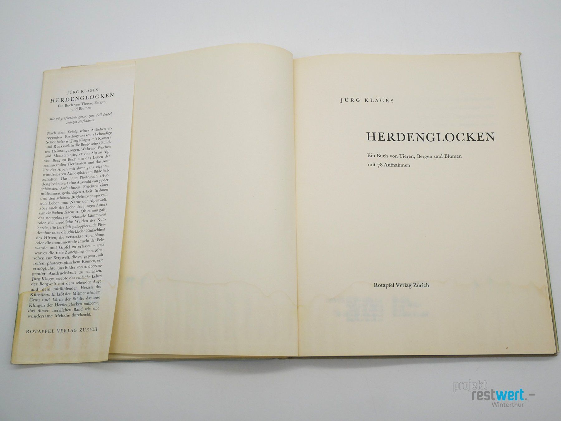 Bücher: JÜRGKLAGES / Herdenglocken – Gebraucht aus Winterthur von Restwert_Winterthur 1