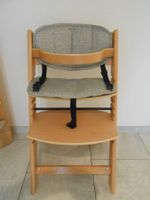 Babyhochstuhl aus massivholz mit rücken + sitzkissen wie NEU