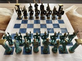 Vintage Metal Chess Set - Unique Design, Perfect Gift!