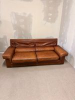 Vintage Sofa aus Leder von Josef Gobet in Cognacfarbe, Retro
