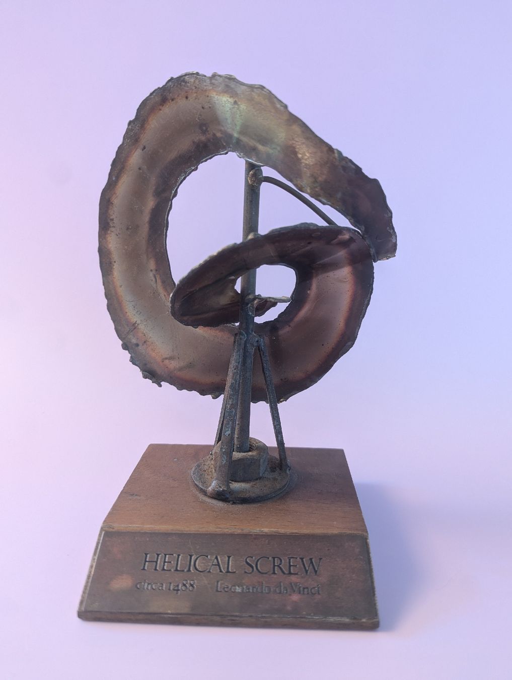 Rare Model of Leonardo da Vinci's Aerial Screw, Helical, Art (D ...