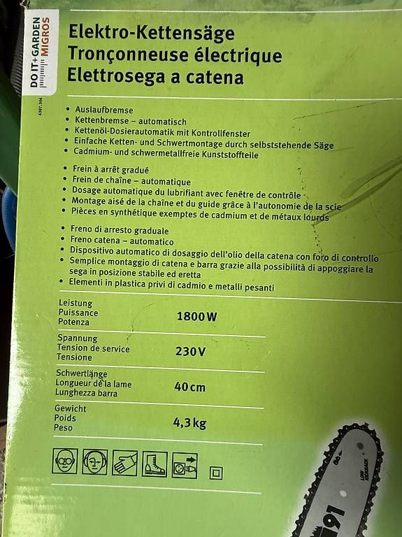 Seghe: Elektro kettensäge – Usato da Schönholzerswilen venduto da S.E.E. 4