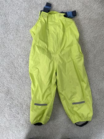 Regenhose Neongrün, Grösse 92, Top Zustand