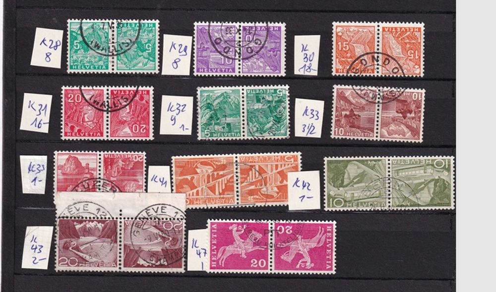 Lot de se tenant et têtes-bêches oblitérés - cote 300+ (D'occasion) à ...