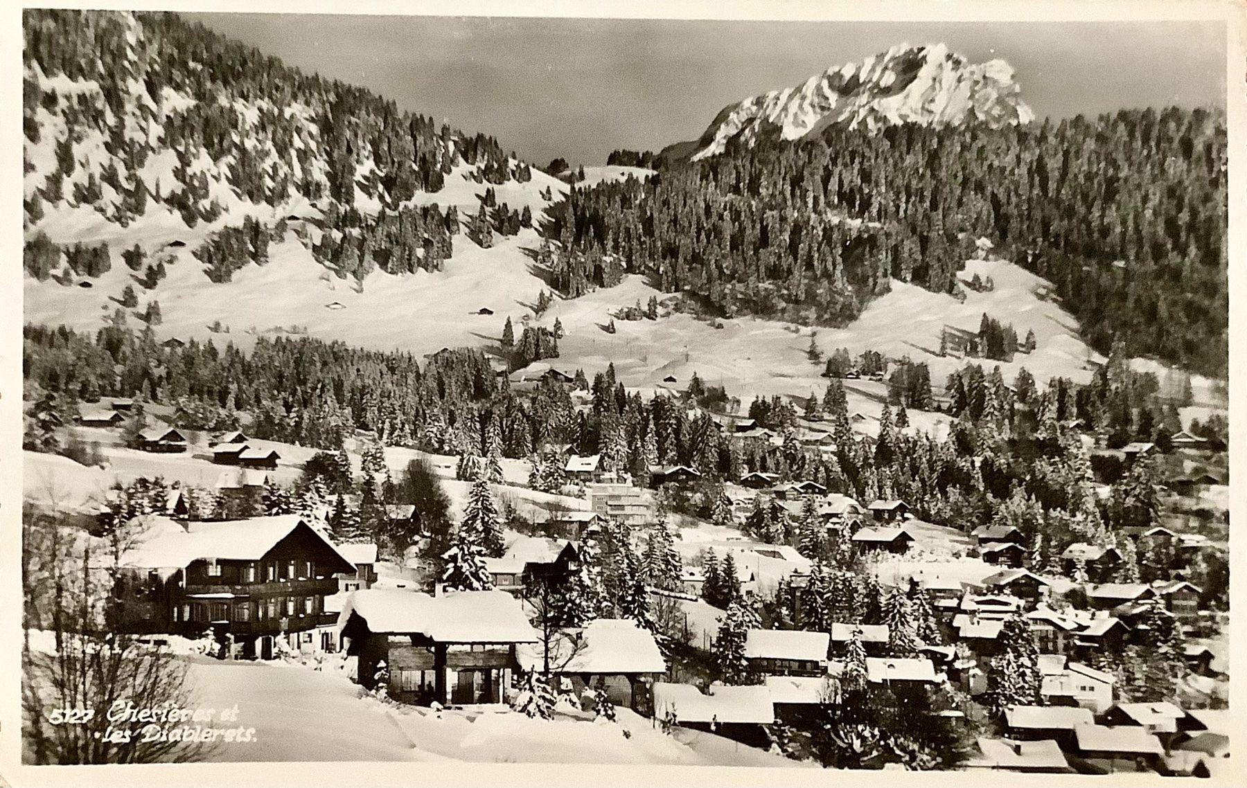 Ansichtskarten: CHESIÈRES & les Diablerets - Winterlandschaft – Gebraucht aus Root von ENGLAND-TREASURES 1