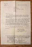 FC Basel, FCB 1951. Original Austritt Schreiben vom 21.7.51