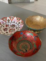 3 orientalische Vintage Messingschalen